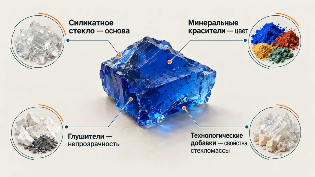 Основные компоненты смальты